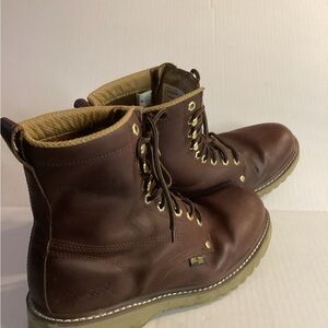 Ad-Tec brown leather crepe landscaping work hunting men's soft toe boots